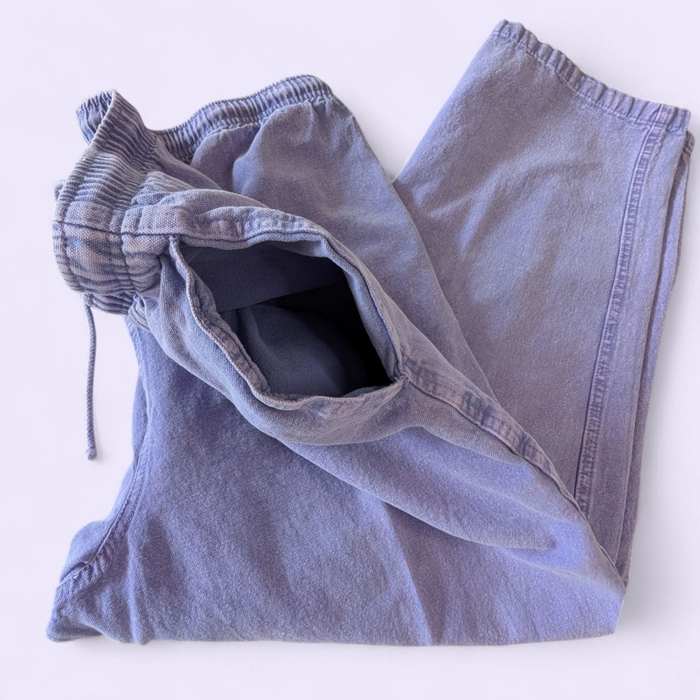 VTG 90s Sea Breeze California Purple Cotton Denim Set USA Made Coastal Resort - Picture 10 of 13